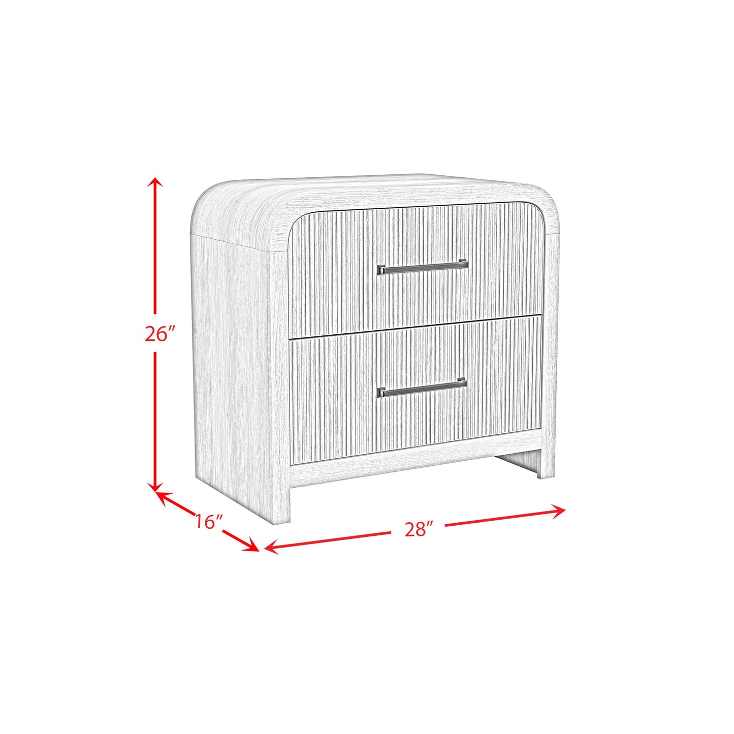 Ridgemont - 2-Drawer Nightstand With USB