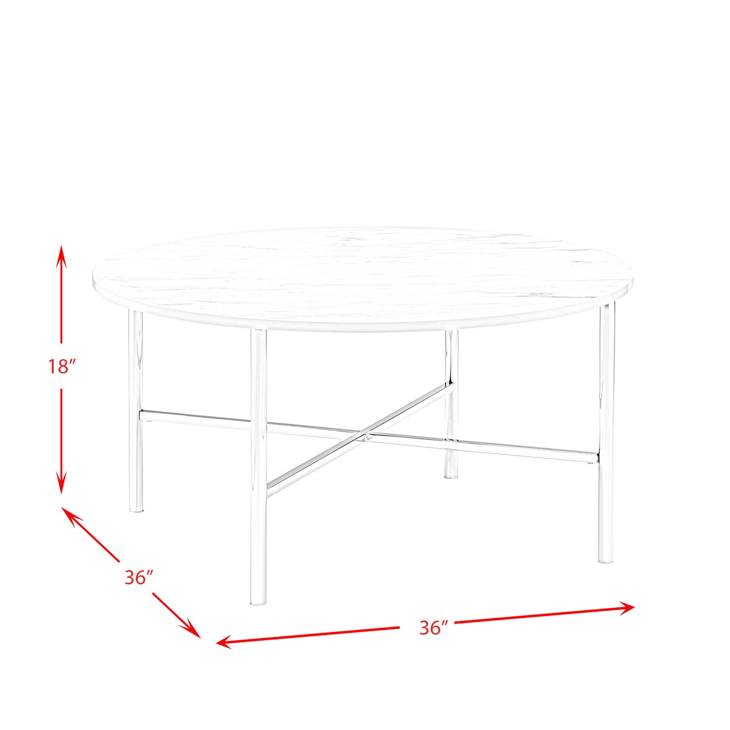 Cyrus - 3 Piece Occasional Table Set - Chrome