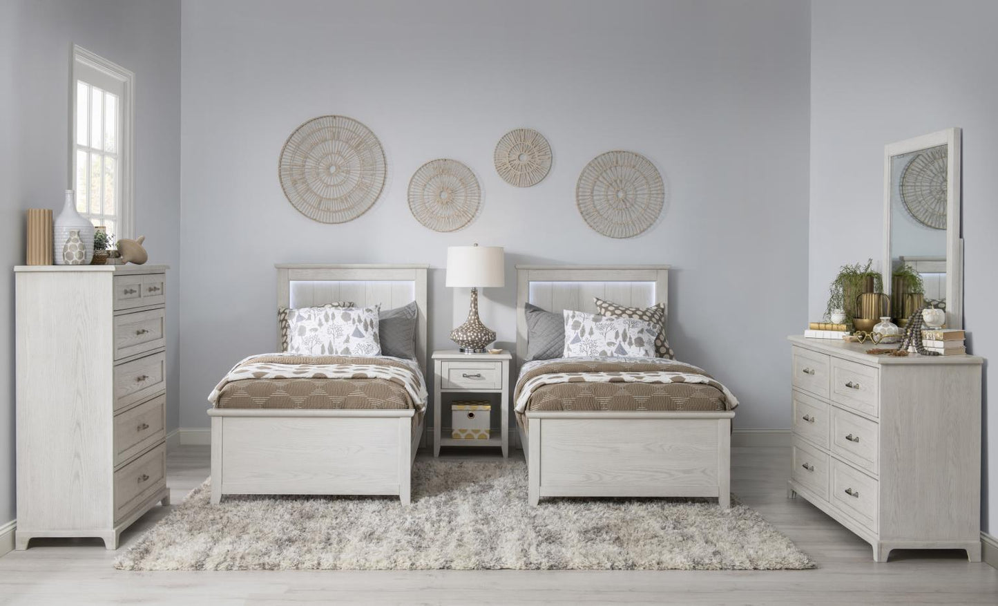 Ashton - Full Panel Headboard - Bleached Linen