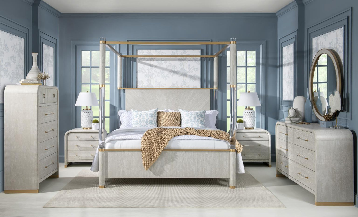 Miramar - Panel Bed Canopy Acrylic Posts