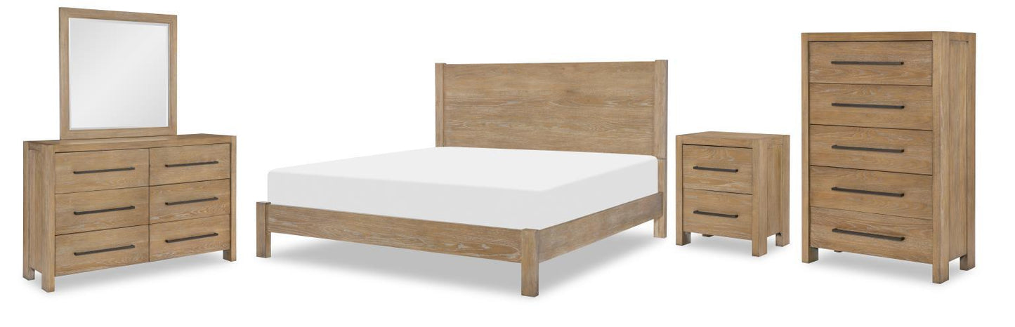 Horizons - 2 Drawers Nightstand - Weathered Oak