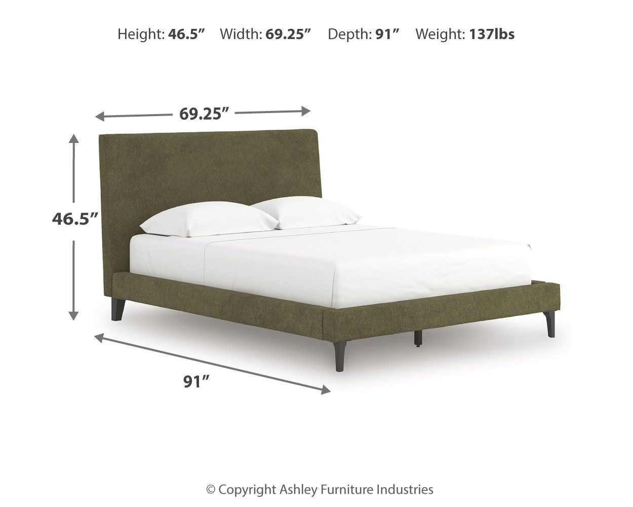 Chirason - Upholstered Bed With Roll Slats