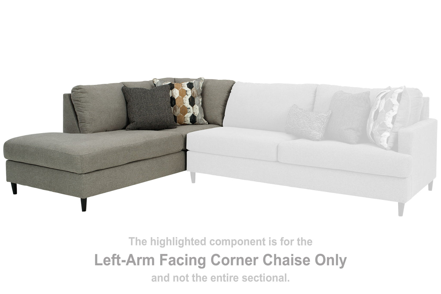 Santasia - LAF Corner Chaise - Gray Dark