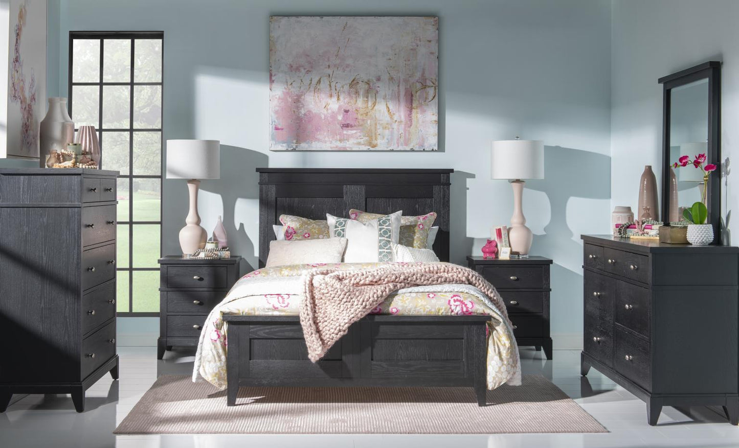 Today's Traditions - Twin Panel Headboard - Blacksmith