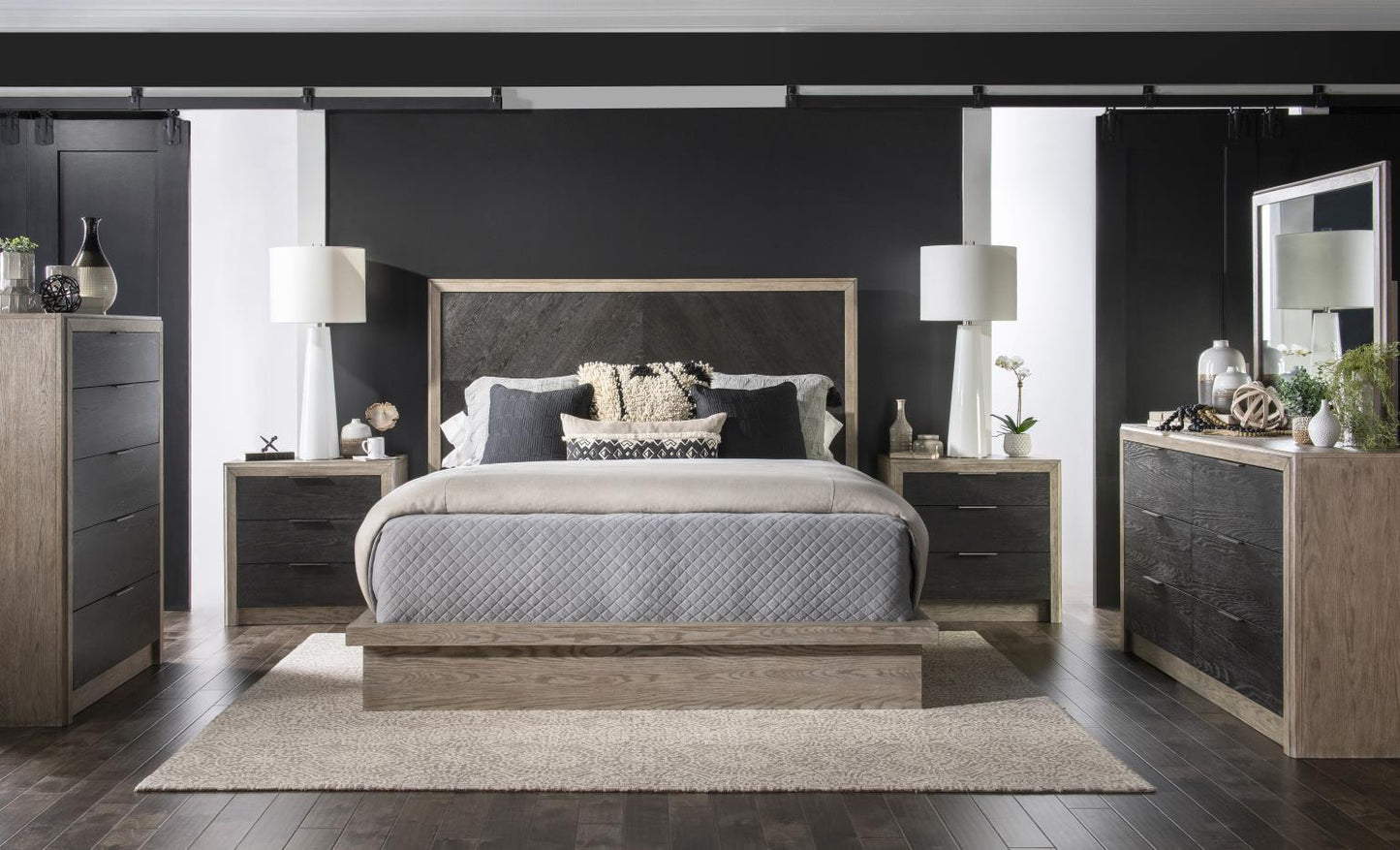 Halifax - Upholstered Headboard Queen - Flax And Java