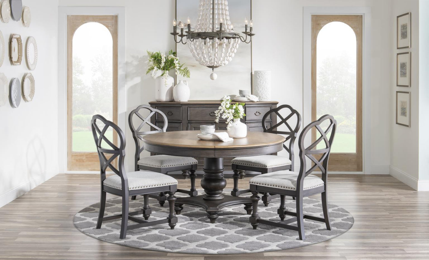 Kingston - X Back Side Chair (Set of 2) - Sandalwood Brown / Dark Sable