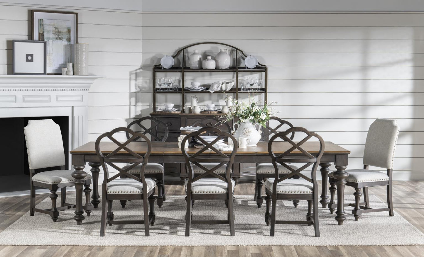 Kingston - Upholstered Side Chair (Set of 2) - Sandalwood Brown / Dark Sable