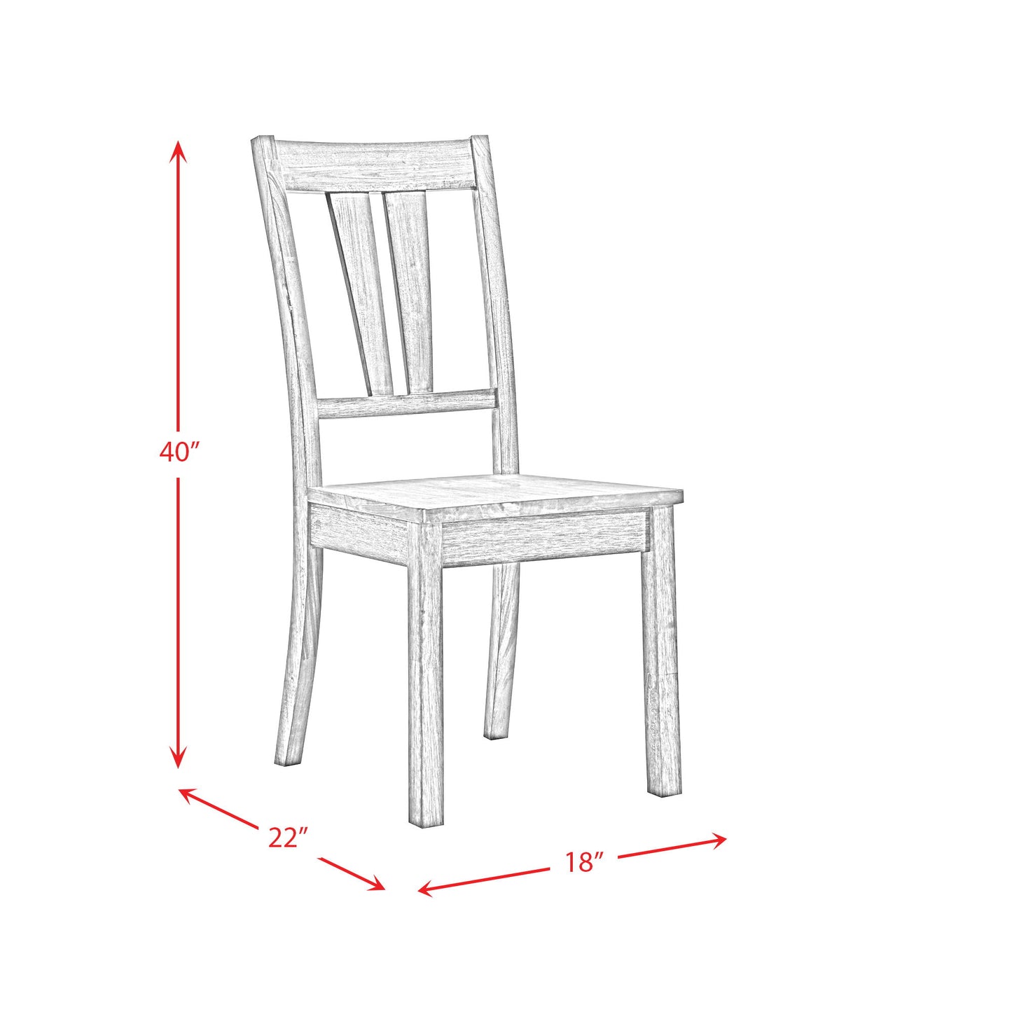 Nathan - Fan Back Chair With Wooden Seat (Set of 2) - Gray Oak