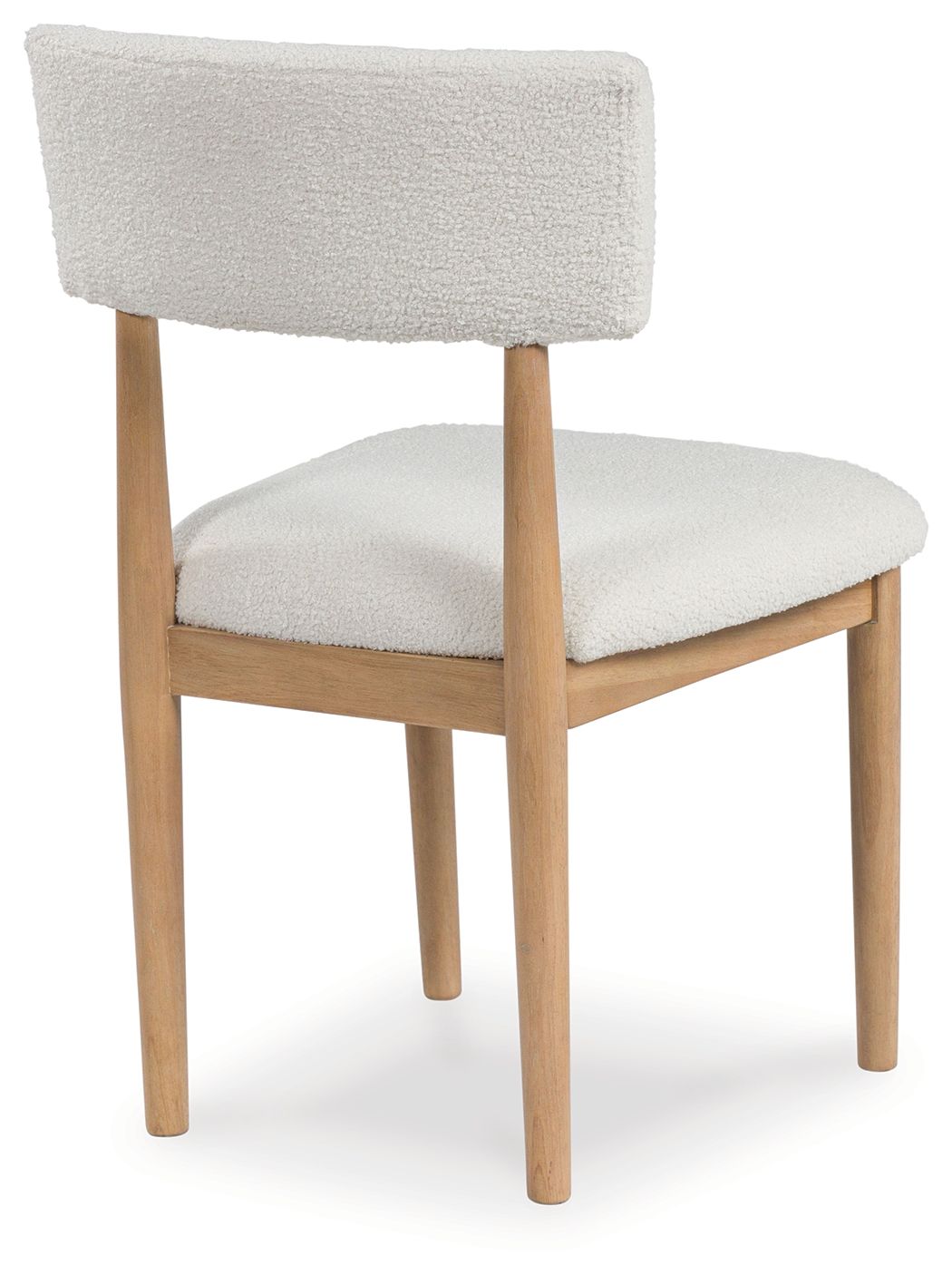 Sawdyn - 5 Pc. - Round Dining Room Table, 4 Side Chairs - White / Light Brown