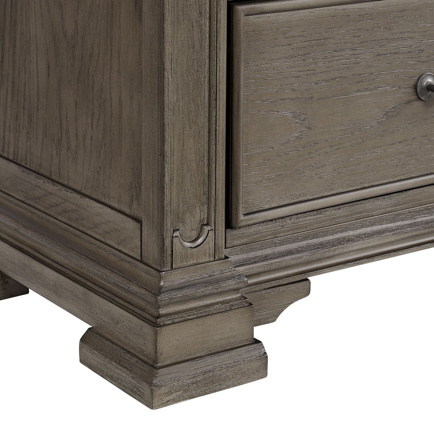 Kings Court - 3-Drawer Nightstand (Sliding Top) - Gray