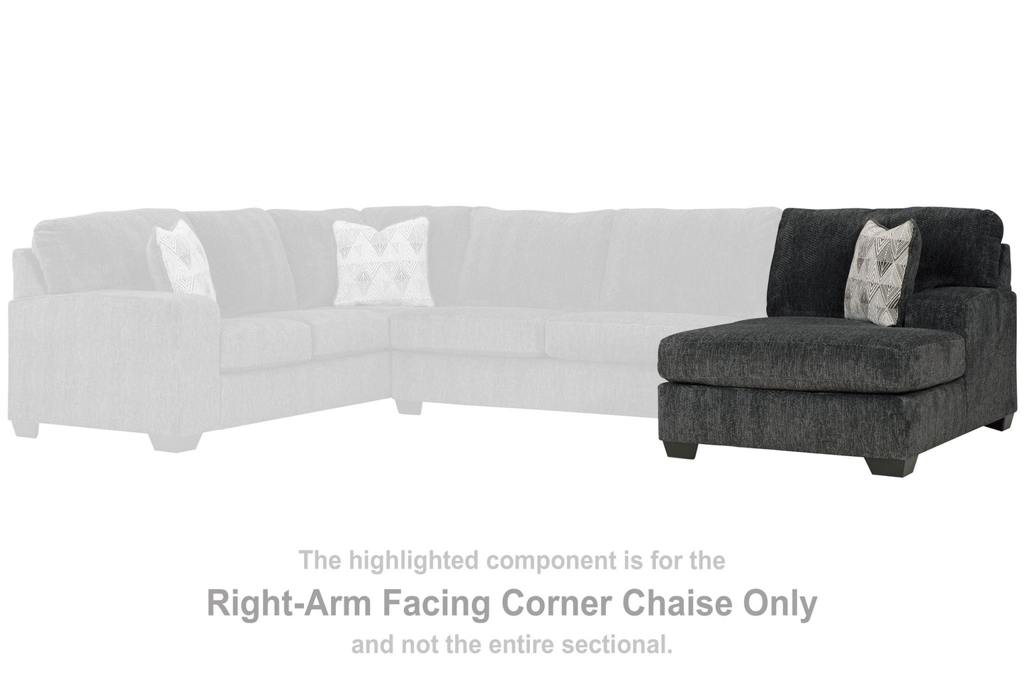 Hollyview - Raf Corner Chaise - Shadow