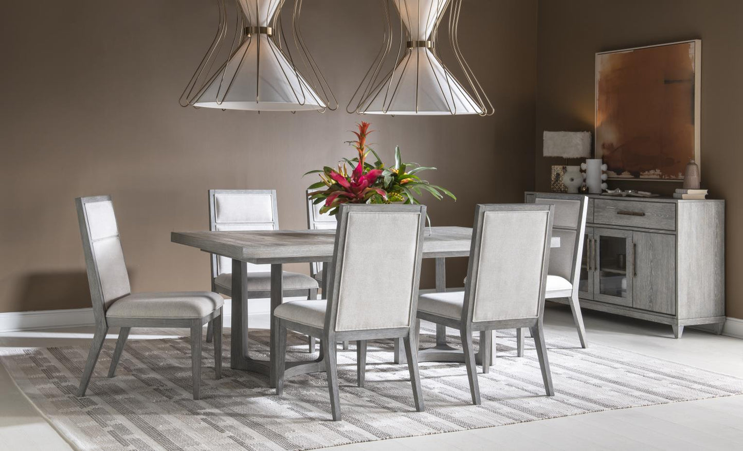 Artesia - Round Pedestal Table Base - Smokey Taupe