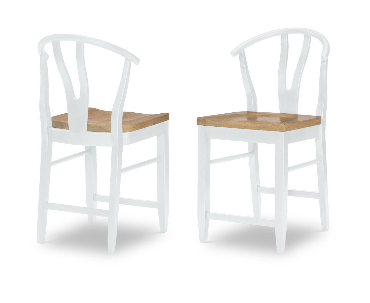 Franklin - Wishbone Back Counter Height Chair (Set of 2) - Harvest Oak / Natural White