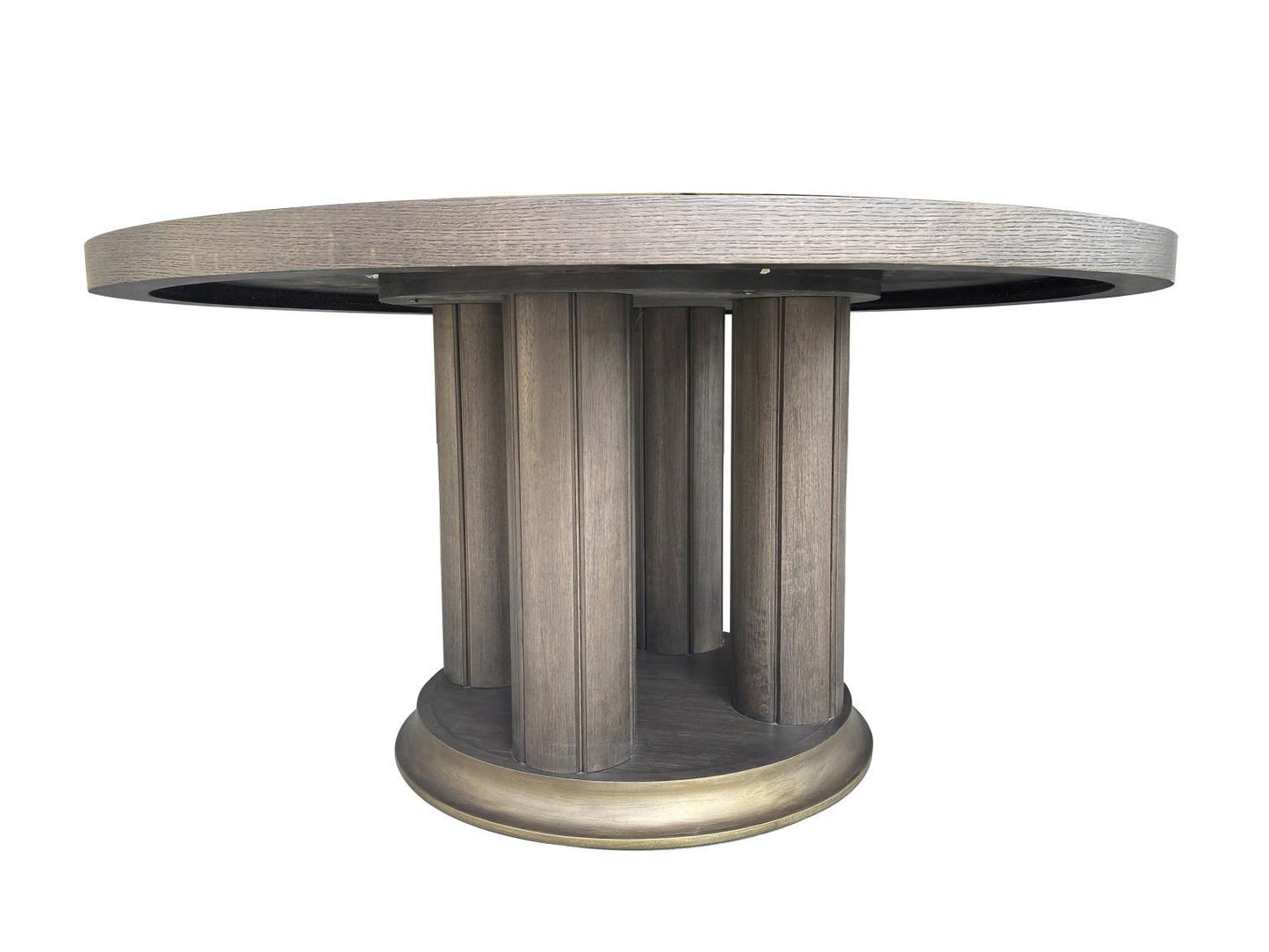 Lancia - Round Dining Table Base - Charred Oak