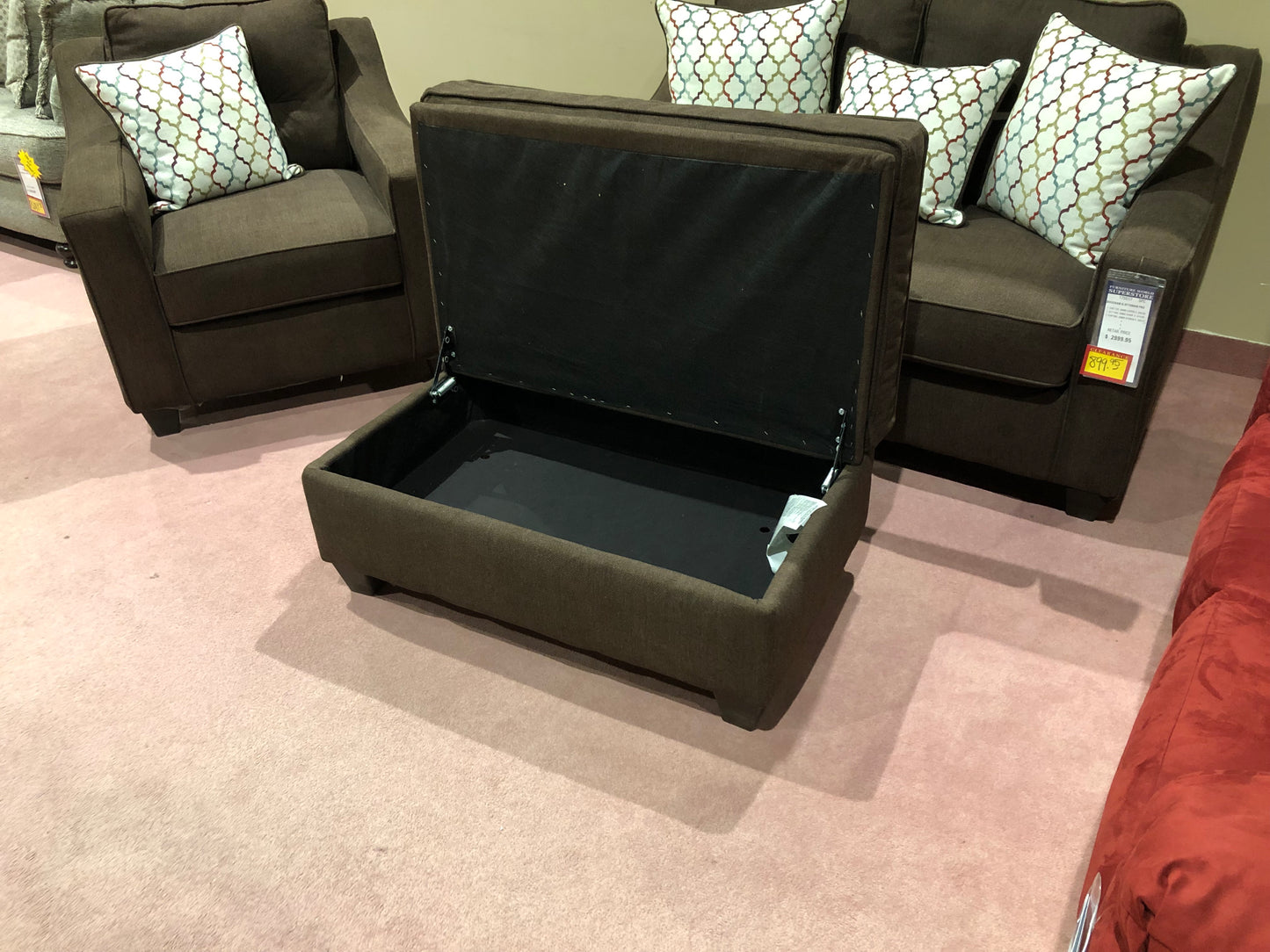 Annie Love Chair and Storage Ottoman