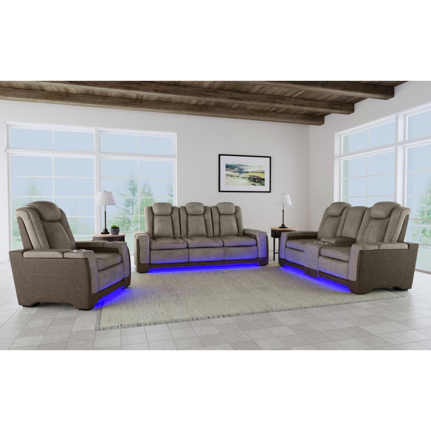 Lantana - Power Motion Sofa With Power Headrest, LED, Ddt, Reading Light And Pws