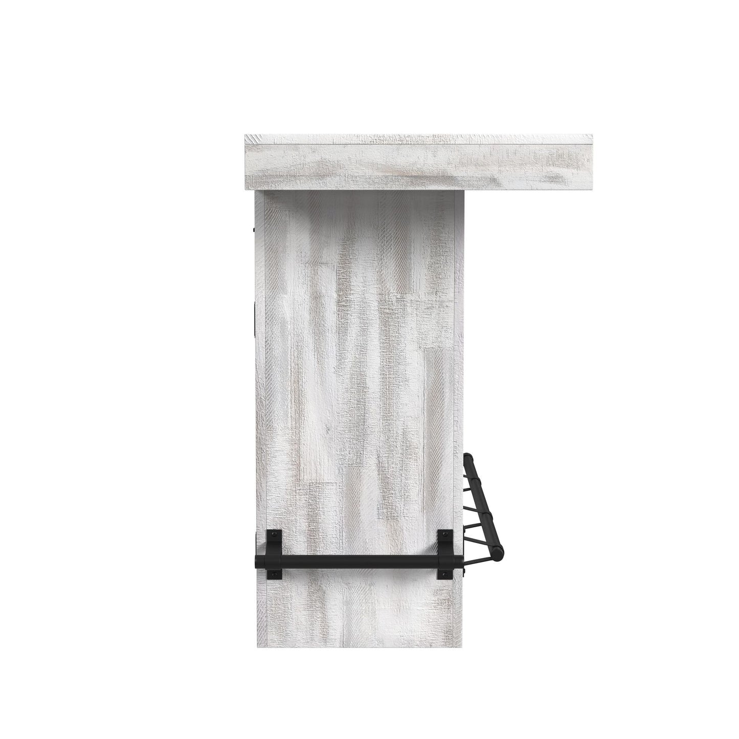 Rogen Rustic - Bar Table Base With Ice Tray - Rustic White