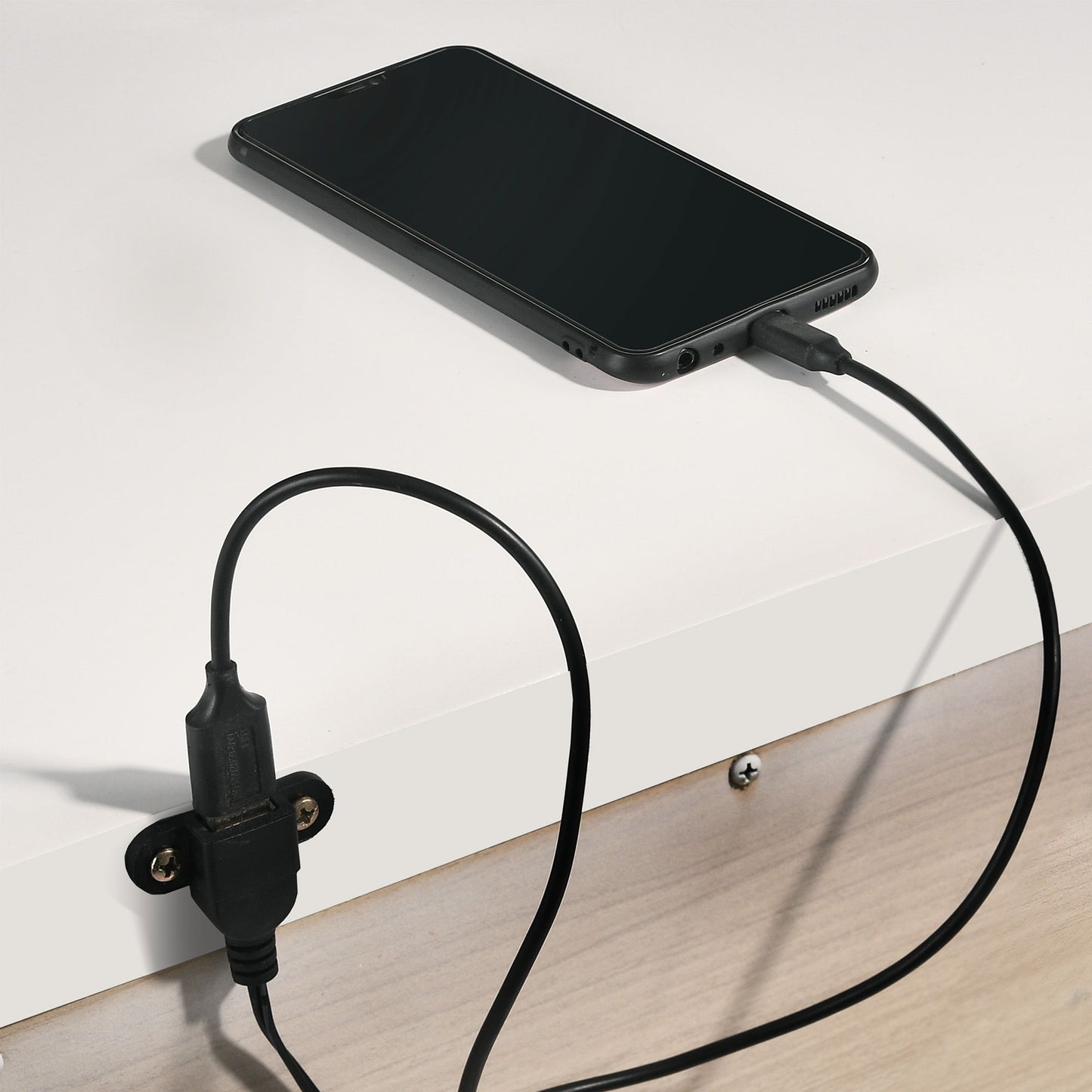 Twenty Nine - Nightstand With USB - White