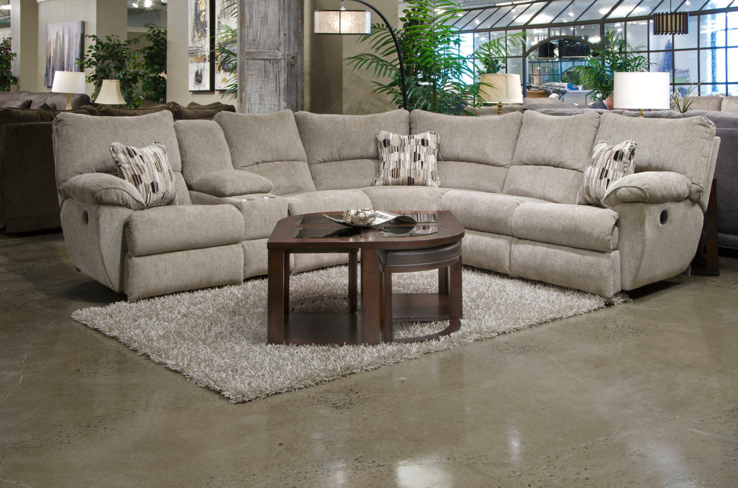 Elliott Sectional - Lay Flat Reclining LSF - Pewter