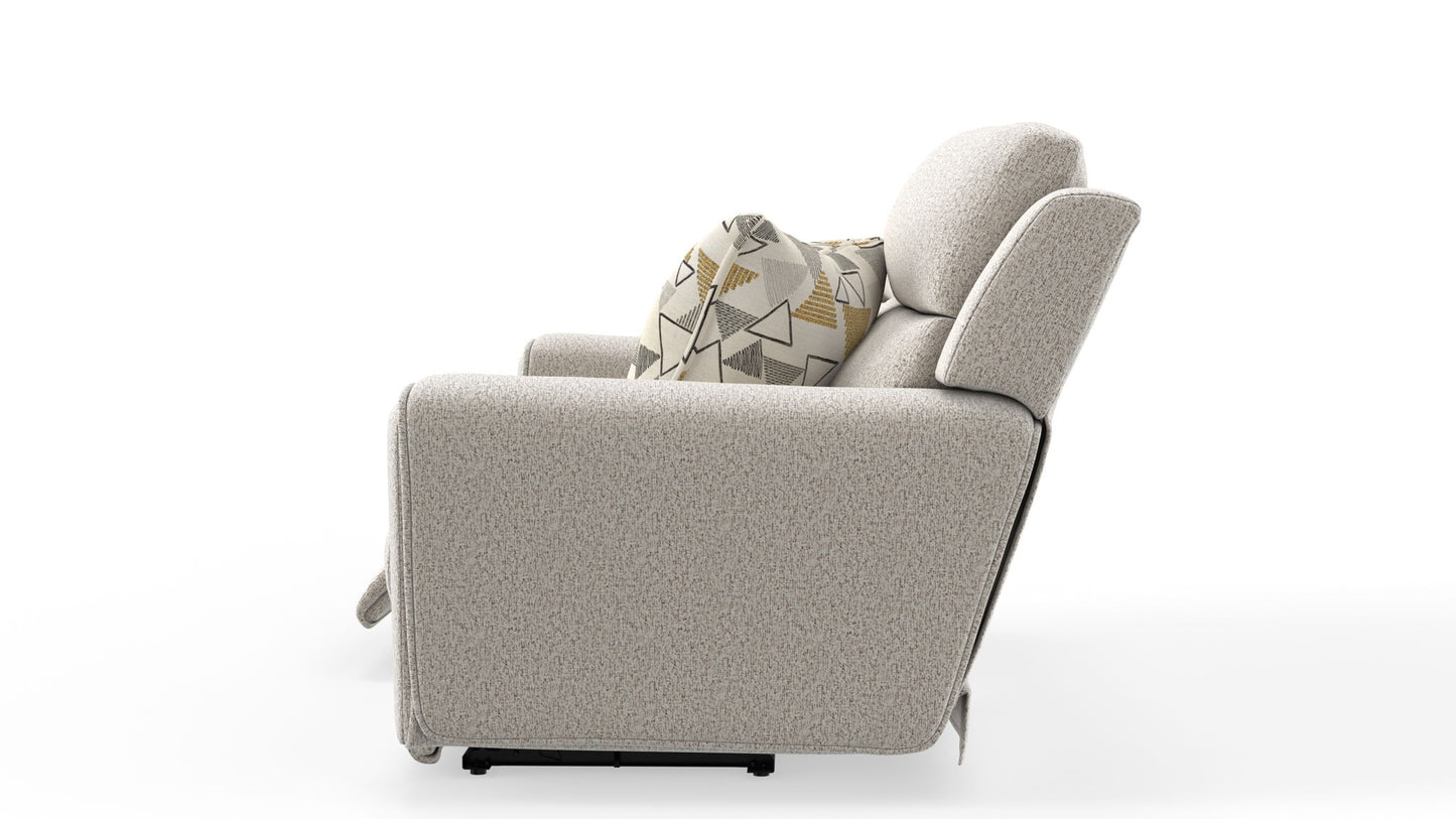 Micah - Power Headrest Power Deep Seat Reclining Console Loveseat - Oatmeal