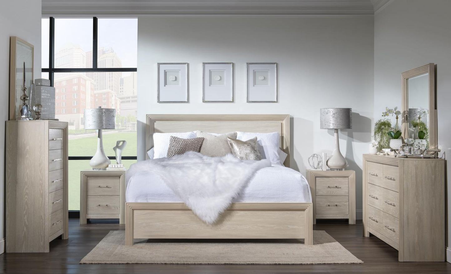 Horizons - 2 Drawers Nightstand - Soft Taupe