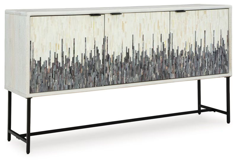 Freyton - Accent Cabinet - White / Gray