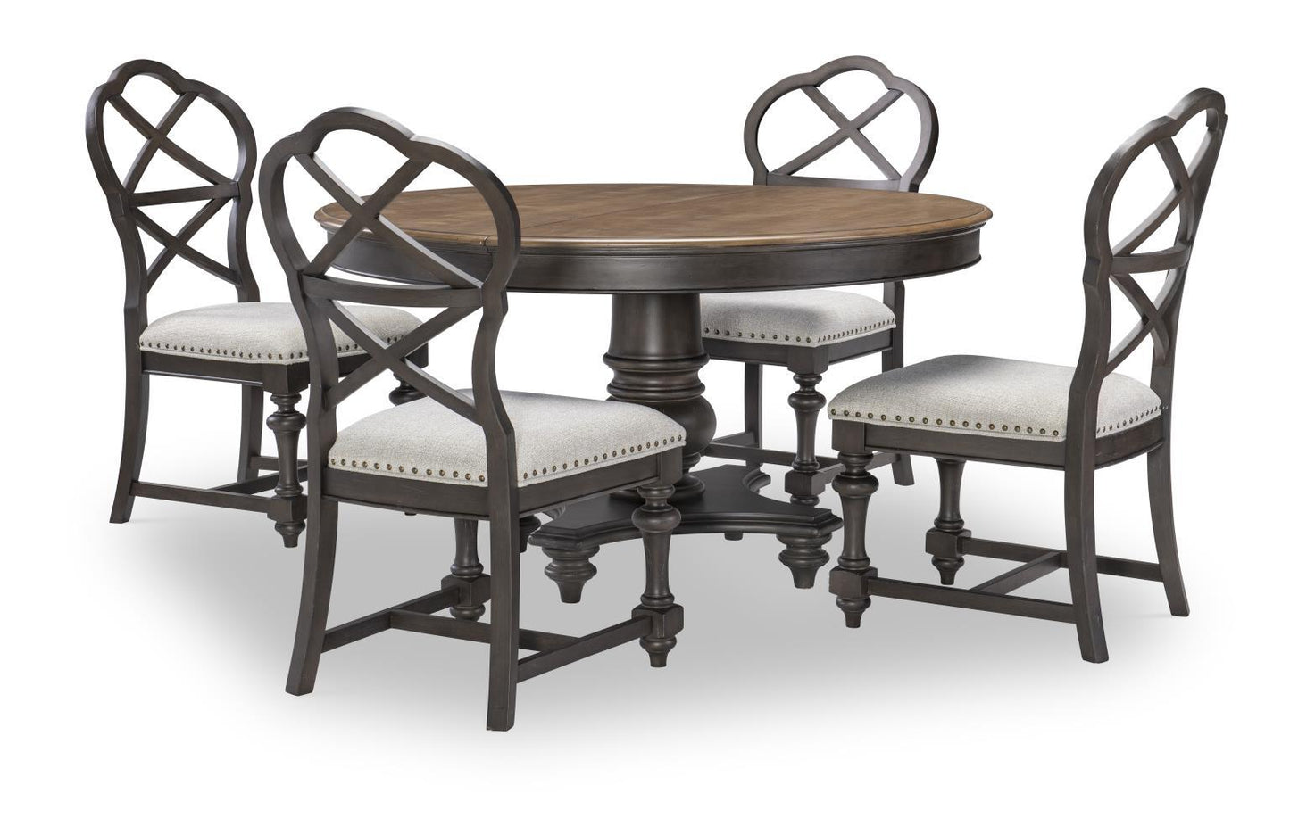 Kingston - X Back Side Chair (Set of 2) - Sandalwood Brown / Dark Sable