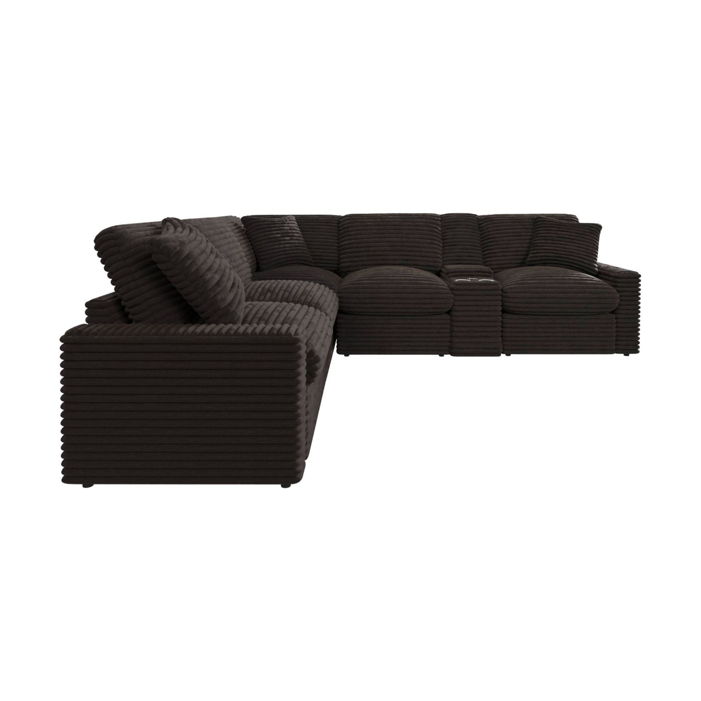 Corsicana - Sectional RHF Power Motion Recliner With 1 Pillow 22" - Masis Espresso