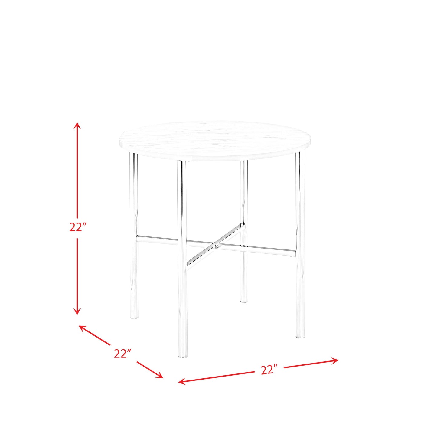 Cyrus - 3 Piece Occasional Table Set - Chrome