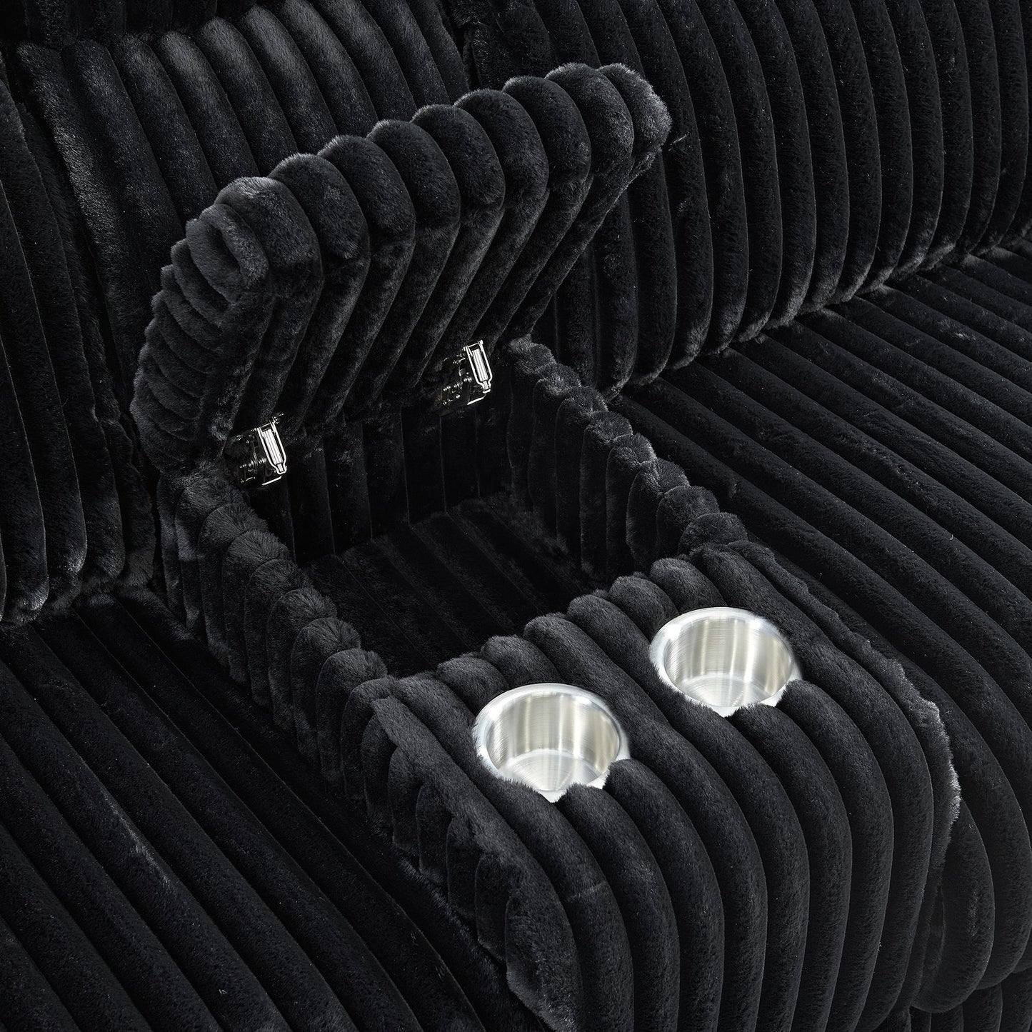 Admiral - Motion Loveseat With Console - Black