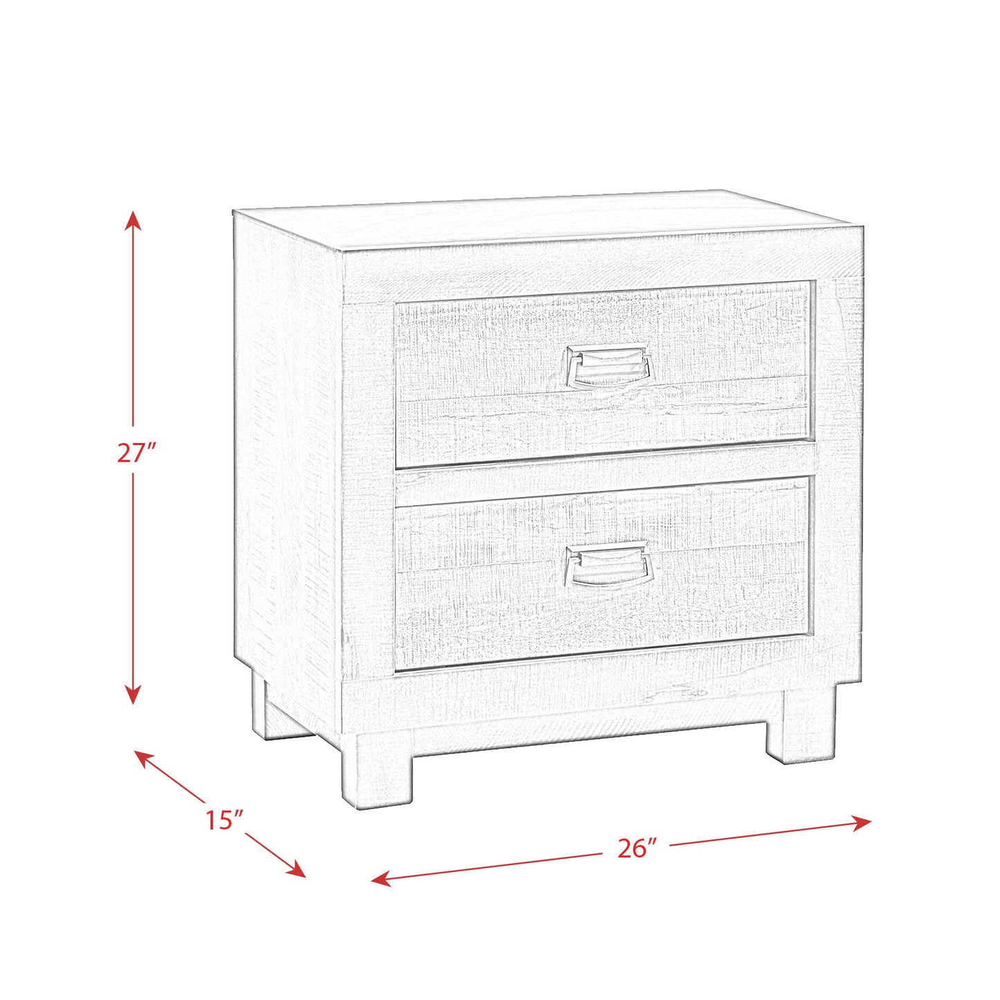 Harlington - 2-Drawer Nightstand - Dark Chocolate