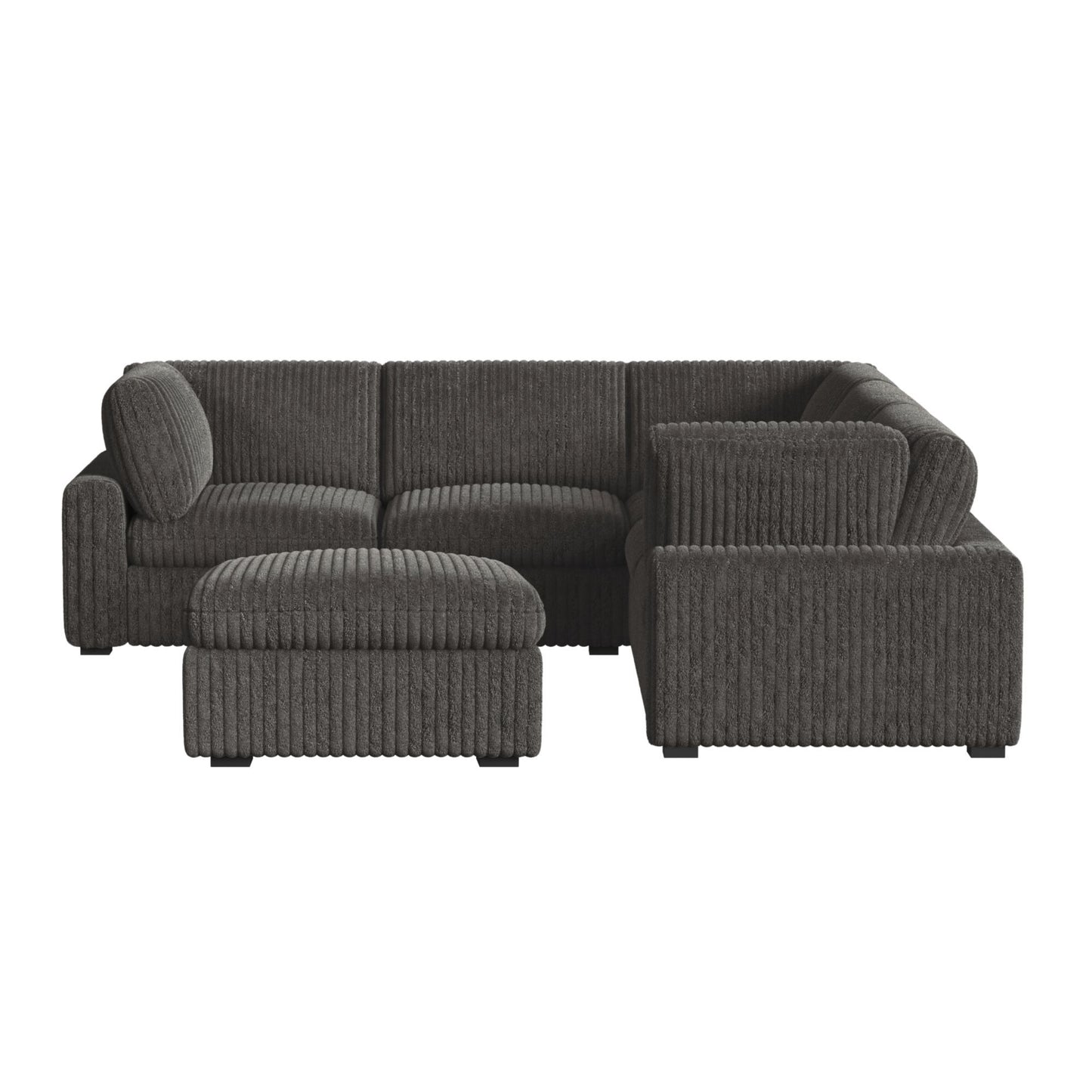 Esprit - Modular Armless Chair - Grand Cord Charcoal