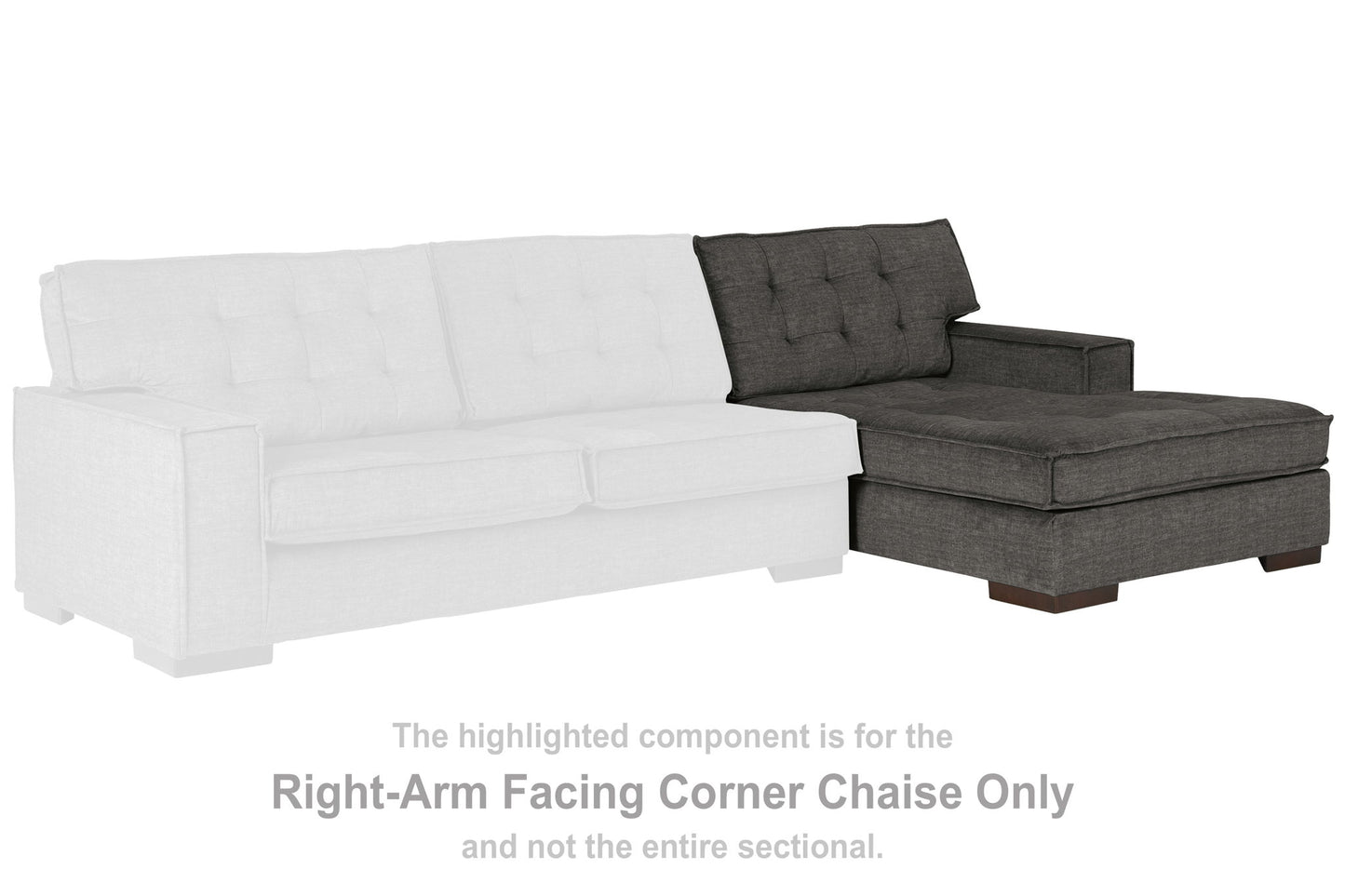 Coulee Point - RAF Corner Chaise - Charcoal