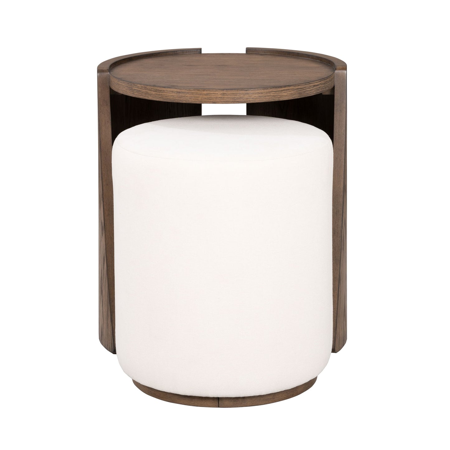 Lyra - End Table - Dark Brown / White