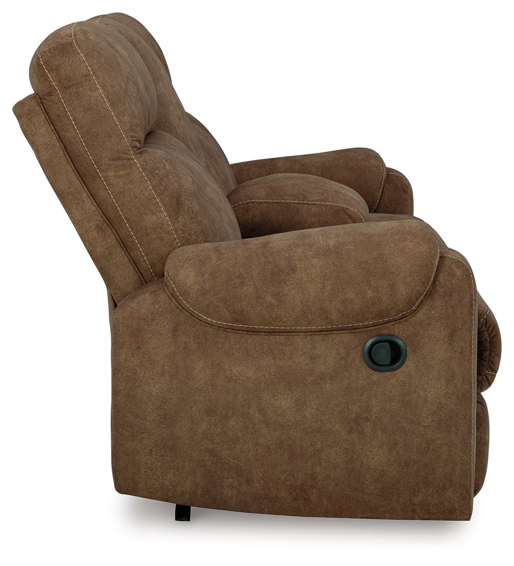 Edenwold - Dbl Reclining Loveseat with Console - Brindle
