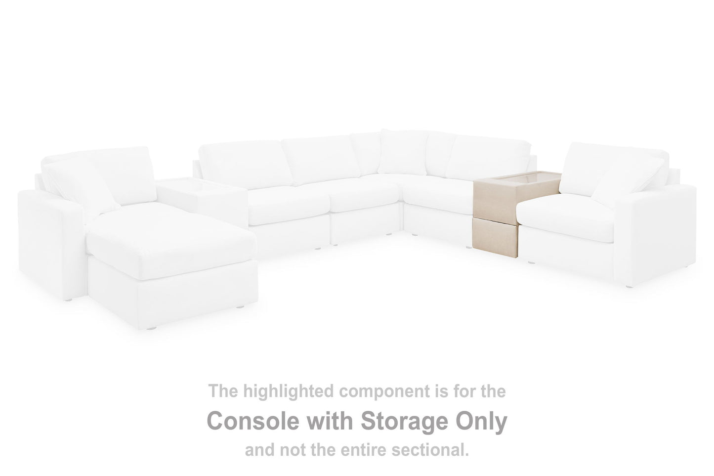 Modmax - Console With Storage - Oyster