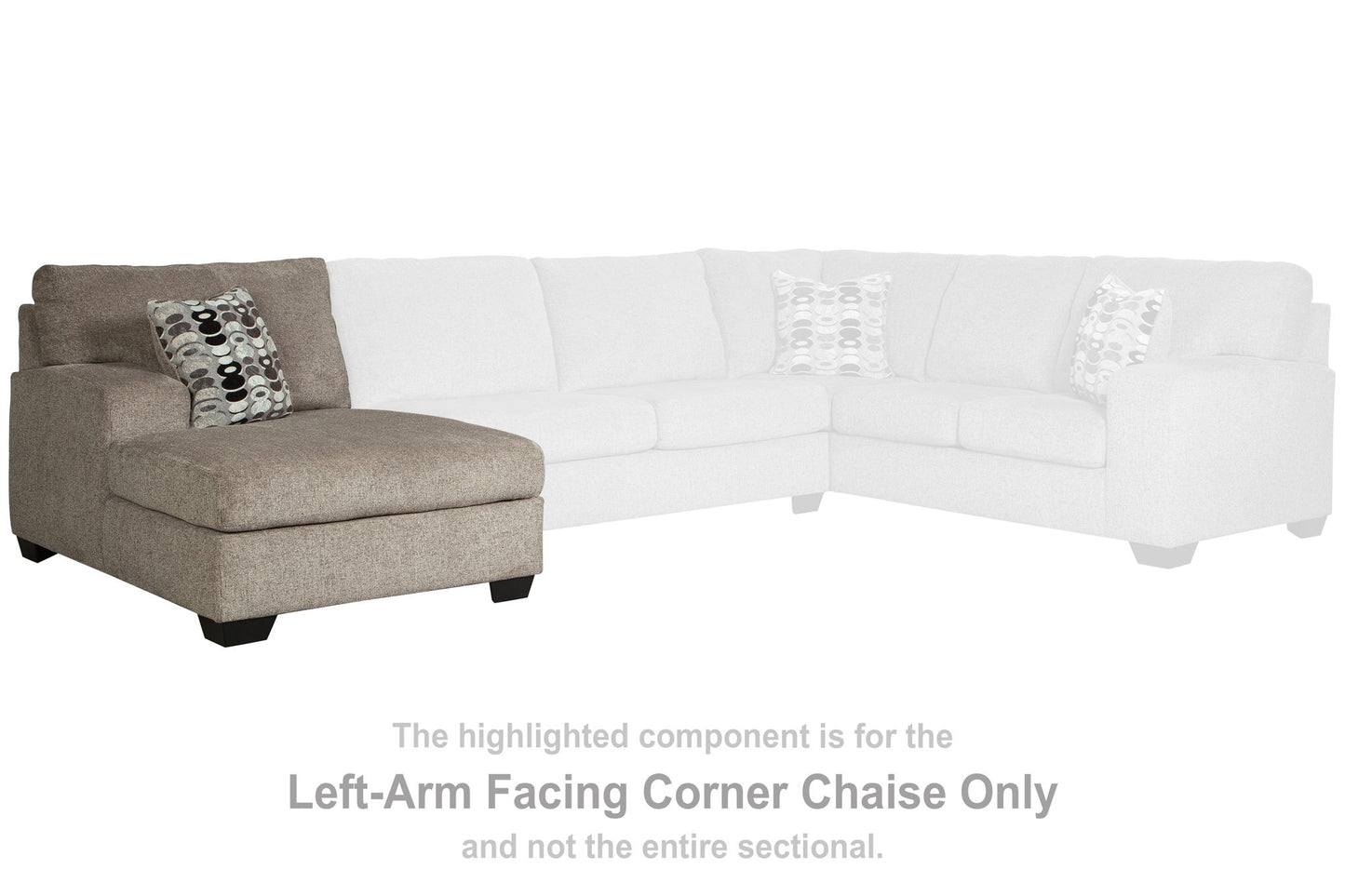 Ballinasloe - LAF Corner Chaise - Platinum