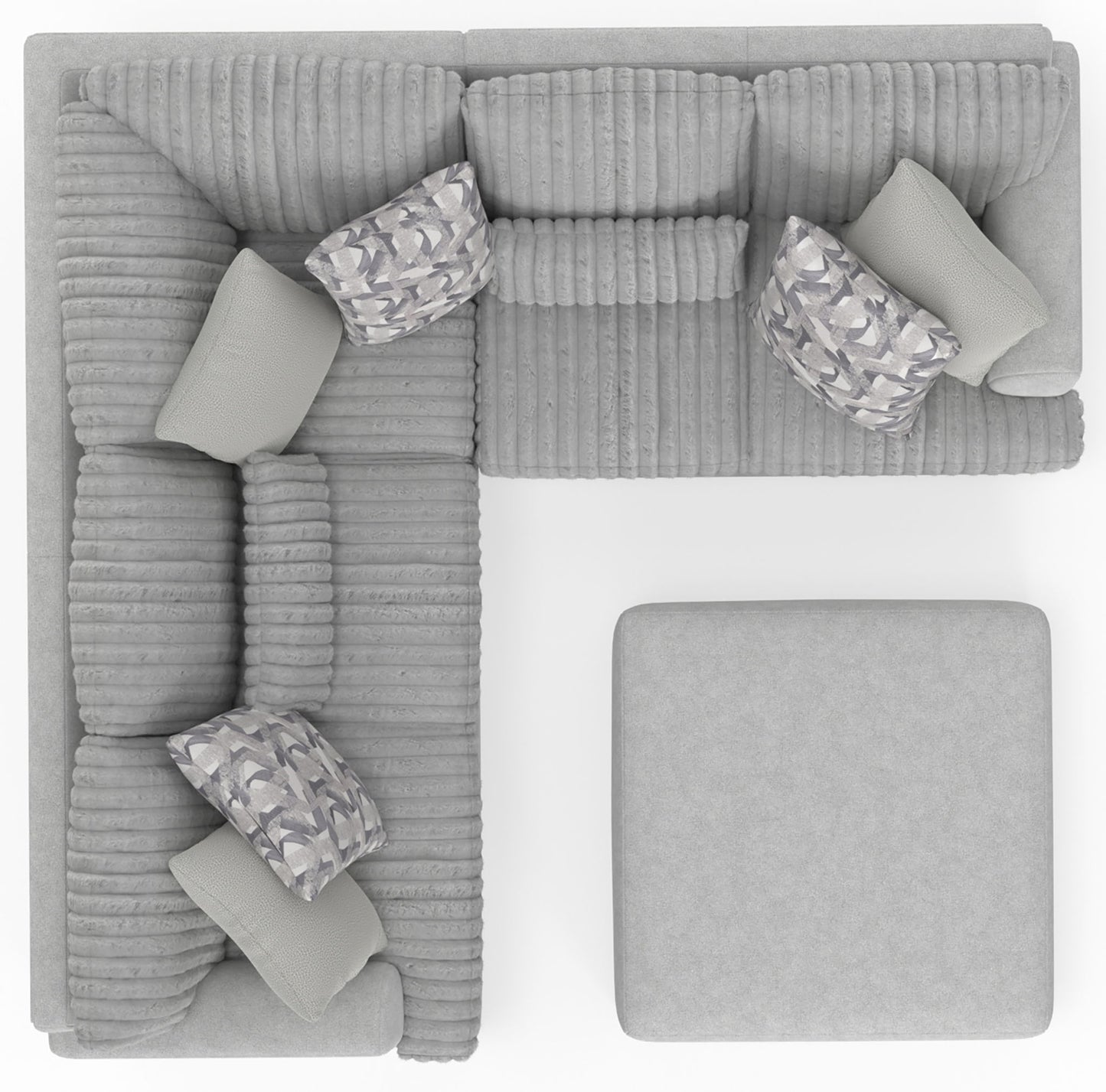 Titan - Sectional With Comfort Coil Seating, Cocktail Ottoman And Accent Pillows Included