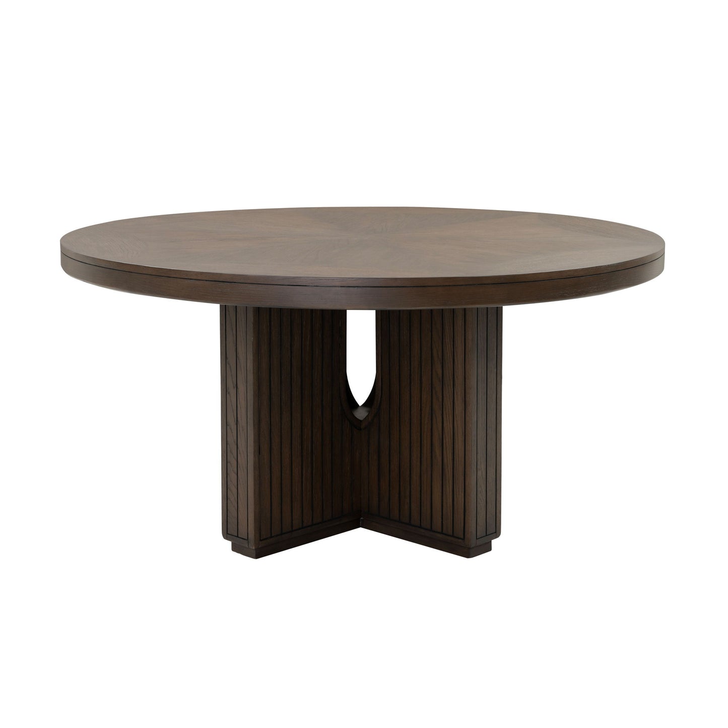 Athens - Round Pedestal Dining Table Top - Chocolate Brown