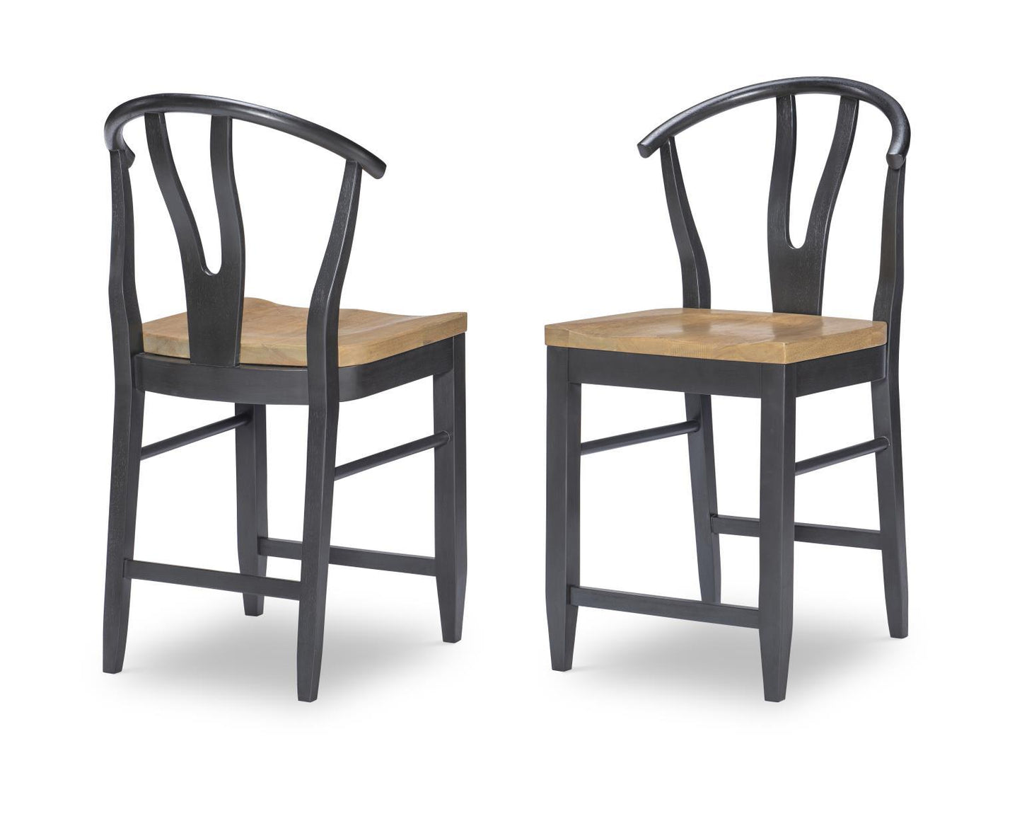 Franklin - Wishbone Back Counter Height Chair (Set of 2) - Harvest Oak