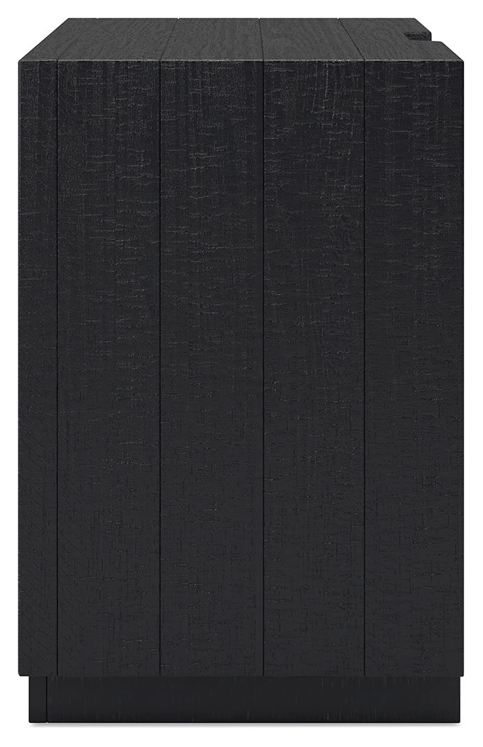 Londer - Two Drawer Night Stand - Black