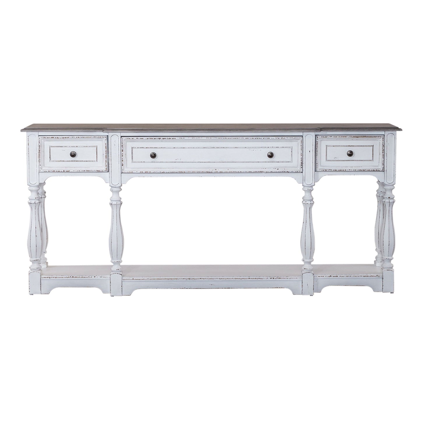 Magnolia Manor - 3 Drawer Hall Console Table - White