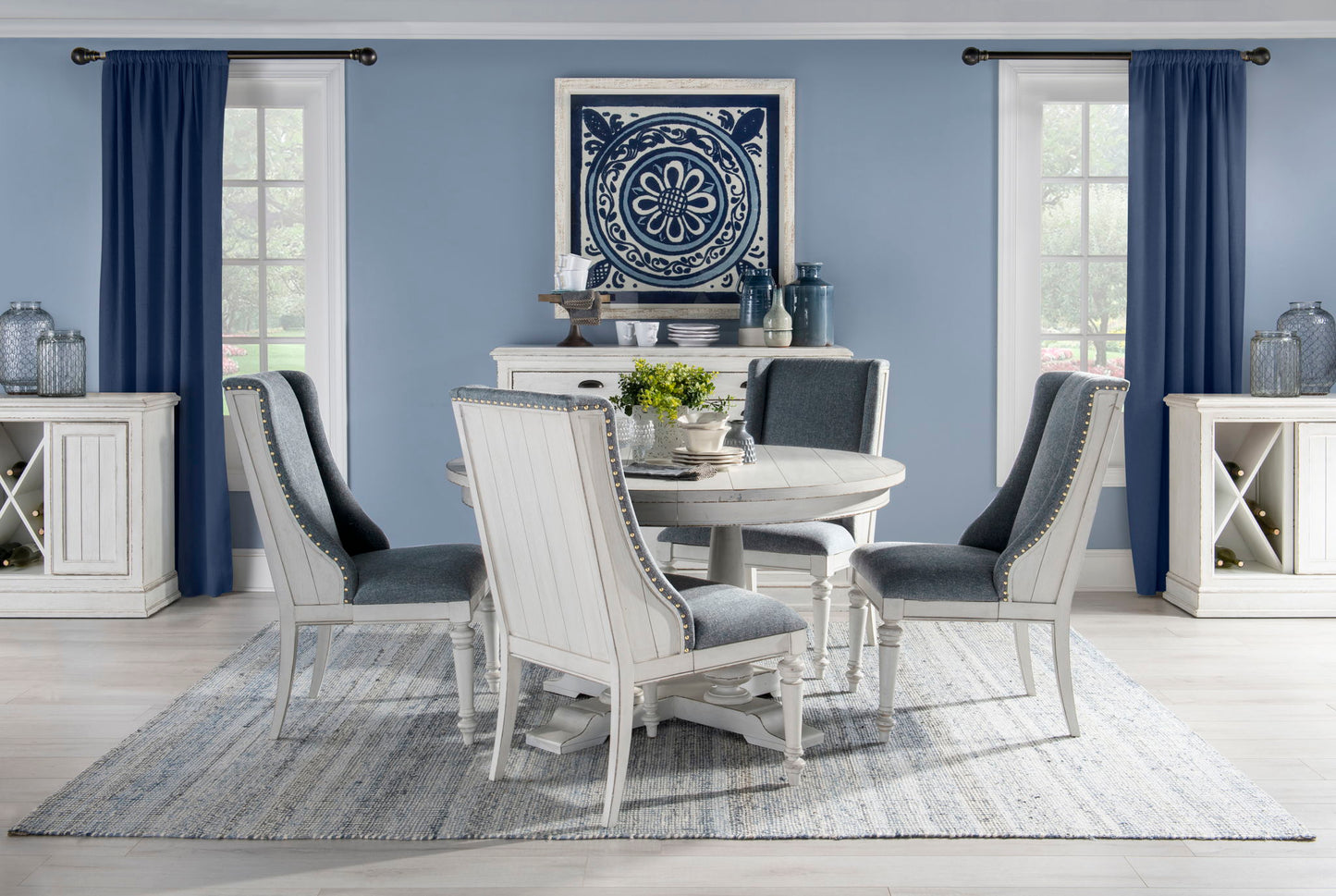 Cottage Park - Host Chair (Set of 2) - Dark Gray