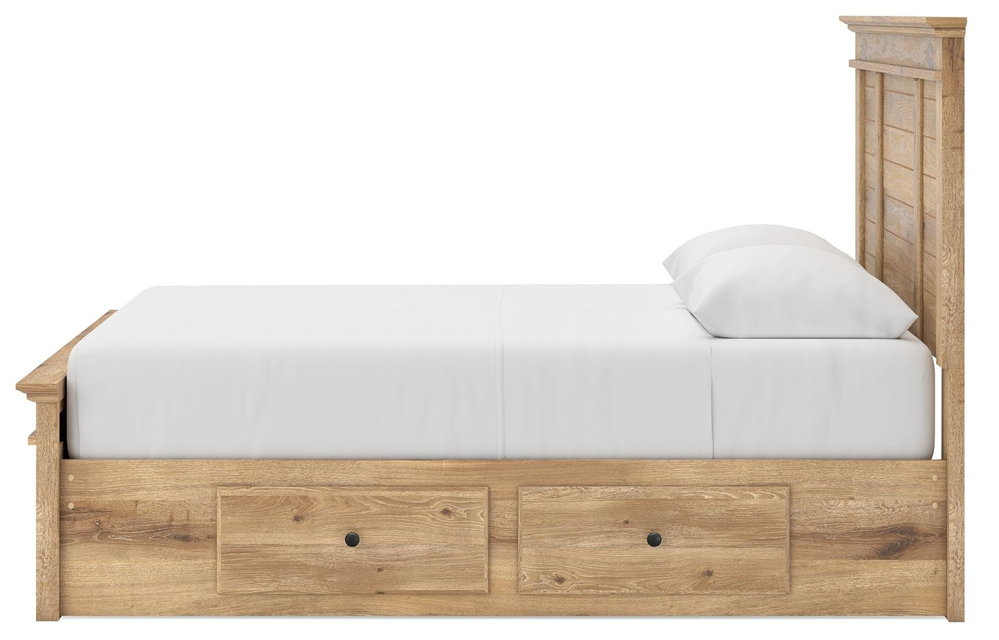 Makidern - Panel Storage Bed With 2 Under Bed Storage Units