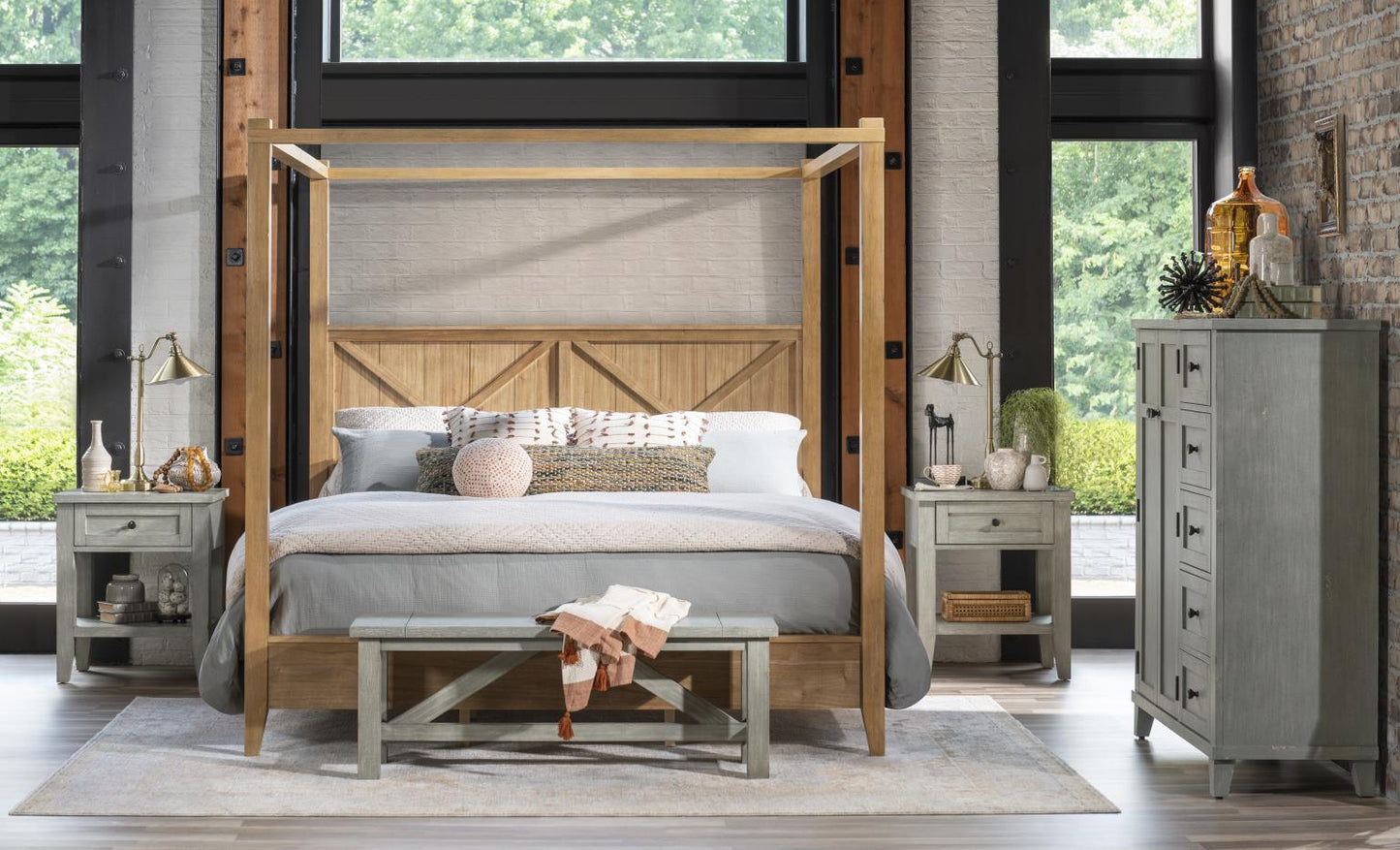 XXX's And OOO's - Complete Canopy Bed