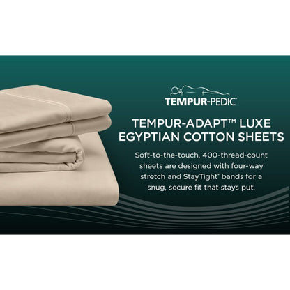 Tempur-Adapt - Tempur-Adapt Luxe Egyptian Cotton Sheets - White
