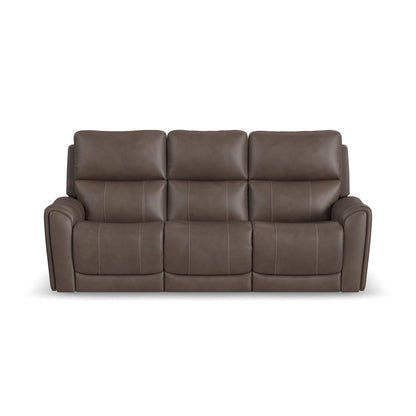 Carter - Power Reclining Sofa With Console & Power Headrests & Lumbar - Cappuccino