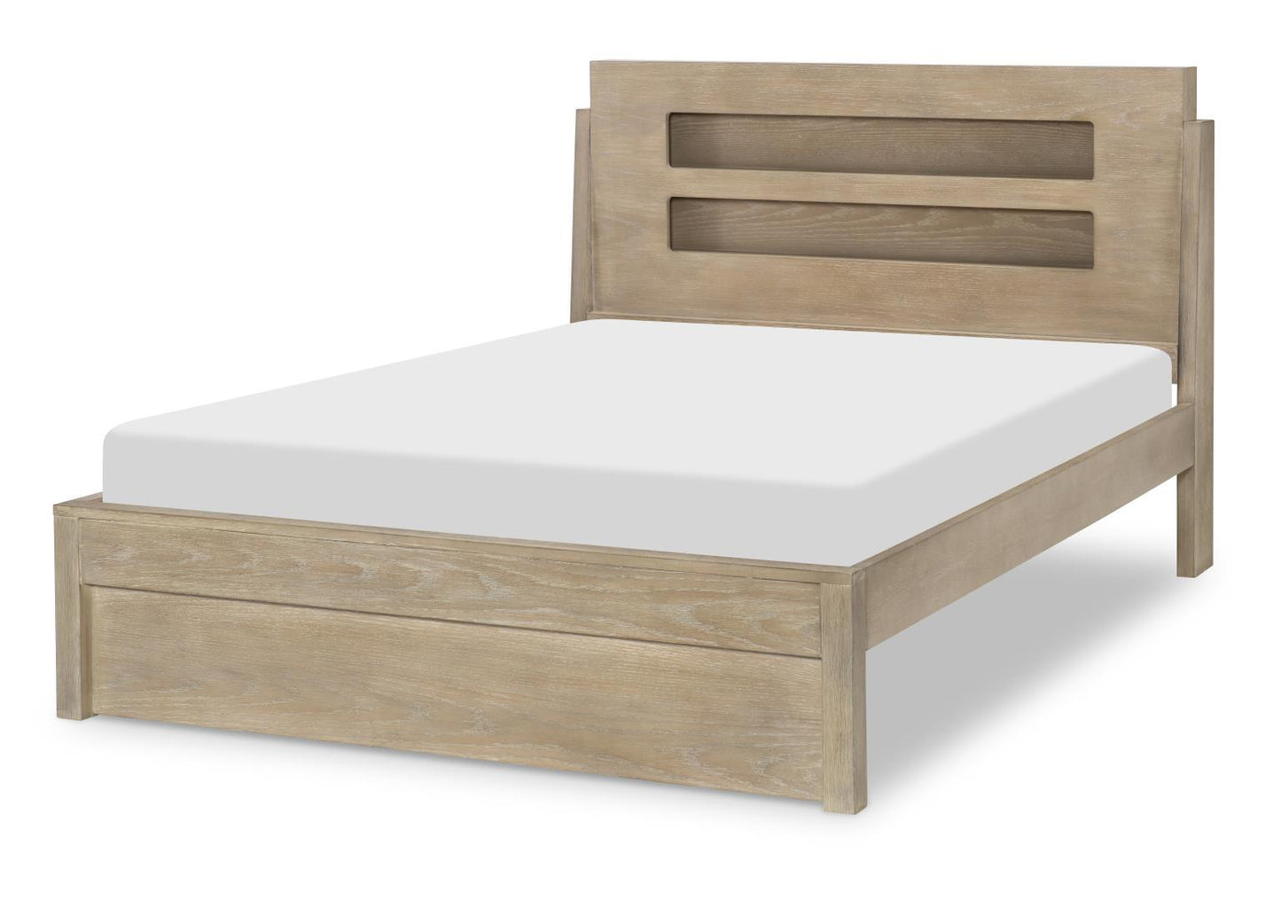 District - Panel Headboard Full - Weathered Oak