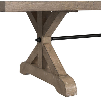 Yellowstone - Dining Table With 2X12" Leaves - Gray