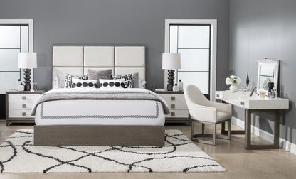 Terra Luna - Upholstered Headboard - King / California King - White Cloud & Nightfall